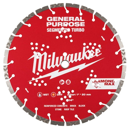 14" Diamond Max Segmented Turbo, General Purpose Diamond Blade