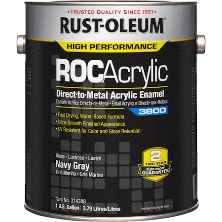 Acrylic Enamel Coating,Navy Gray,1 gal.