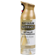 Spray Paint, Gold, Metallic, Solvent, 11 oz