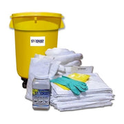 Wheeled Spill Kit, 20 gal Volume Absorbed per Kit, 32 gal Capacity, Drum, Yellow, 60