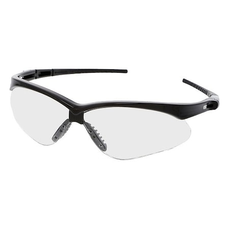 Memphis (MP1), Safety Glasses, Anti-Fog, Clear Lens, Black Frame, Half Frame, 1 PR