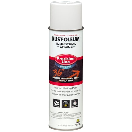 Inverted Marking Paint, 17 oz., White, Water -Based