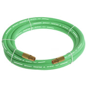 3/8" x 25' Green EPDM Rubber Air Hose, 300 PSI, 1/4" MNPT x MNPT