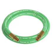 1/2" x 5' Green EPDM Rubber Air Hose, 300 PSI, 1/2" MNPT x MNPT
