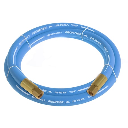 3/4" x 5' Blue EPDM Rubber Air Hose, 300 PSI, 3/4" FNPSM x FNPSM