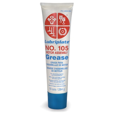 Grease, 10 oz, Tube, White