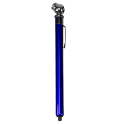 METAL PLATED PENCIL TIRE GAUGE 10-50 PSI BLUE IN COLOR