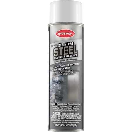 Stainless Steel Polish & Cleaner oil base, 20oz, 12PK