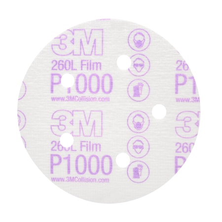 Film Disc,5" dia.,P1000 Grit