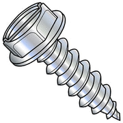 Sheet Metal Screw, 5/16"-9 x 3 in, Zinc Plated Steel Flange Hex Head Slotted Drive, 200 PK