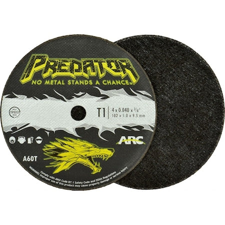 Abrasive Cut-Off Wheel, 4 in Dia, 3/64 in Thick, A60T Series