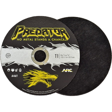 Abrasive Cut-Off Wheel, 6 in Dia, 1/16 in Thick, A46T Series
