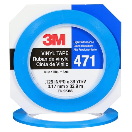 Vinyl Tape 471, Red,1/4"x36 Yd, PK144