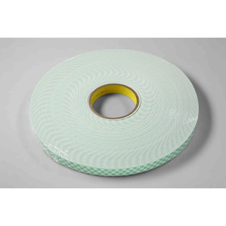 Double-Sided Foam Tape, 3/4 in W, 5 yd L, 1/16 in, Polyurethane Foam, Double-Sided, 12 PK