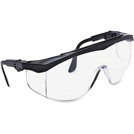 TK1, Safety Glasses, Anti-Scratch, Clear Lens, Black Frame, Half Frame