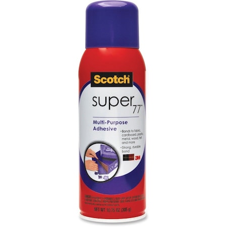 Spray Adhesive, Super 77 Series, Clear, 468.8 oz, Tank