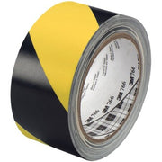 Warning Tape,Black/Yellow,3" x 36 yd.