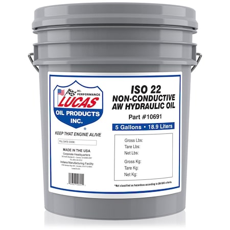 Non-Conductive Aw Iso 22 Hydraulic Oil,1