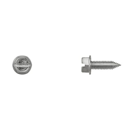 Zinc Fin License Plate Screws 6-1.00x20mm 10mm Hx/W/Hd Slot PK50