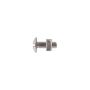 Zinc License Plate Screw/Nut 1/4-20x3/4"Slot Square Nut PK100