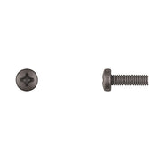 Blk License Plate Screws 6-1.00x20mm Phllp Pan Head PK50