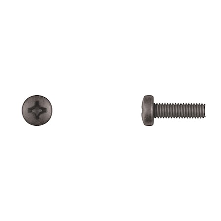 Blk License Plate Screws 6-1.00x20mm Phllp Pan Head PK50