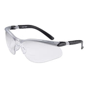 Reader Safety Glasses, Silver and Black Half-frame Frame, Clear Lens