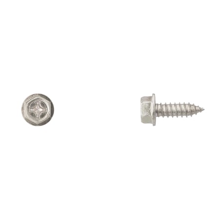 Zinc License Plate Screws 14x3/4"10mm Hx Wash Hd Phil. PK50