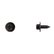 Blk License Plate Screw No 14X5/16" 5/8" Hex Head Slot PK50