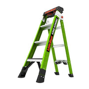 Fiberglass Industrial Combination Ladder, 45 in, Fiberglass, 375 lb Load Capacity