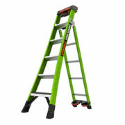 FIBERGLASS COMBINATION LADDER, Extension Ladder, Leaning Ladder, Stepladder Configuration, 13 ft