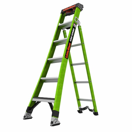 FIBERGLASS COMBINATION LADDER, Extension Ladder, Leaning Ladder, Stepladder Configuration, 13 ft