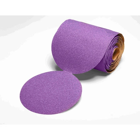 Film Disc Roll 775L, 6 in Dia, 600Z, Precision Shaped Ceramic, 320+ Grit, Open Coat Type
