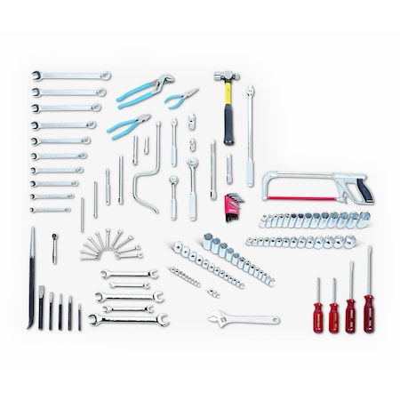 Set 136 Pc Mechanics Set 1/4" 3/8" and 1