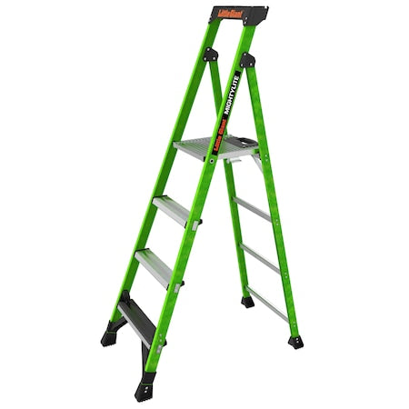 6 ft Fiberglass Platform Stepladder, 375 lb Capacity