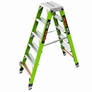 Step Ladder, 5 Steps, 6 ft Overall Height, Green