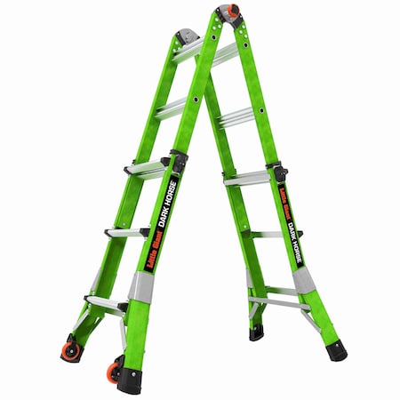 Fiberglass Articulated Extendable Ladder, 93 in, Fiberglass, 300 lb Load Capacity