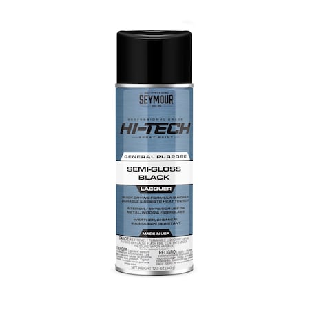Hi-Tech Lacquer,Semi-Gls Black,12oz