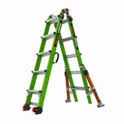 All-Terrain Fiberglass Articulated Ladder, 186 in, Fiberglass, 300 lb Load Capacity