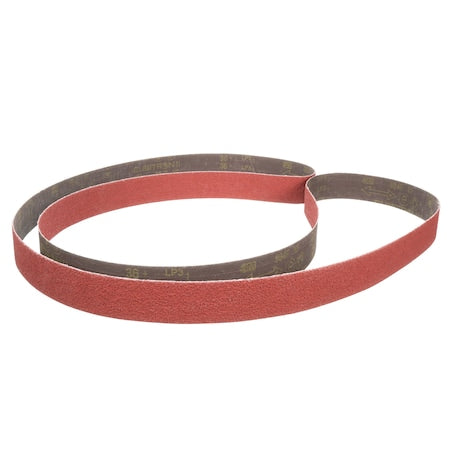 Cloth Belt 984F, Coated, Ceramic, 80 Grit, Not Applicable, 984F, Red