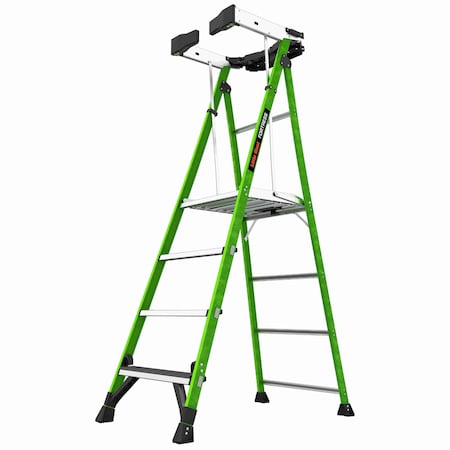 4 ft Fiberglass Platform Stepladder, 375 lb Capacity