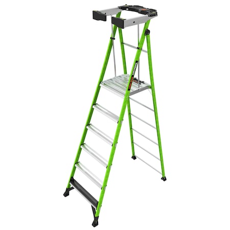 6 ft Fiberglass Platform Stepladder, 375 lb Capacity