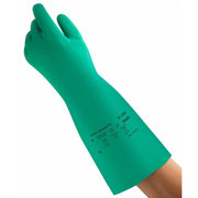 AlphaTec(R) Solvex Chemical Resistant Gloves, Nitrile, 15 in L, 22 mil, Green, 11, 1 PR