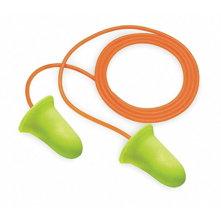 E-A-Rsoft FX Disposable Corded Ear Plugs, Bell Shape, NRR 33 dB, Yellow, M, 200 Pairs