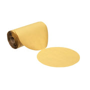 St Gold Film Disc Roll 255L,5inxNH P,PK4, 5" Dia, 5 Hole, Aluminum Oxide, P80 Grit, Open Coat Type
