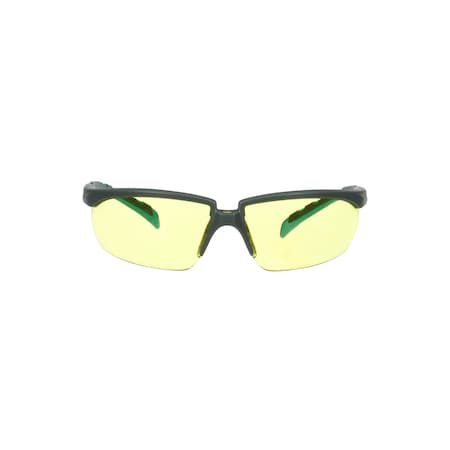 Series 2000, Safety Glasses, Anti-Fog & Anti-Scratch, Amber Lens, Gray Frame, Half-Frame, 20 PK