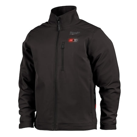 M12 Heated TOUGHSHELL Jacket Kit, Heats Up to 12 hrs, 44 in Max Chest, 4 Outside Pockets, Black, L