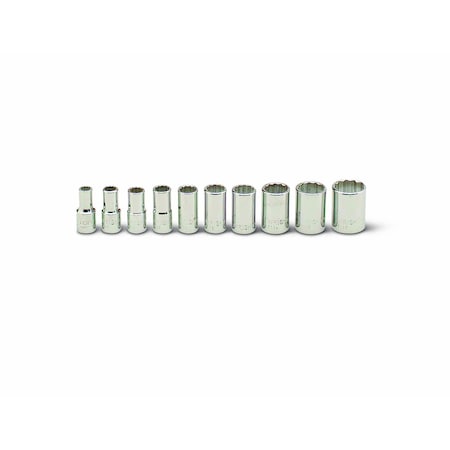 Set 1/4" Drive 10 Piece Set 12 Point Sta