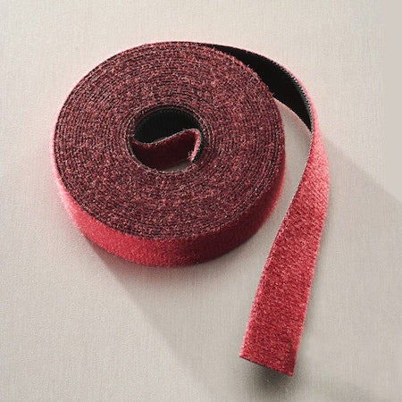 Hook and Loop Tape,1/2"x600 ft., 15 ft, 1/2 in W, Black