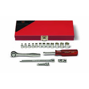1/4" Drive Metric, 17 pcs